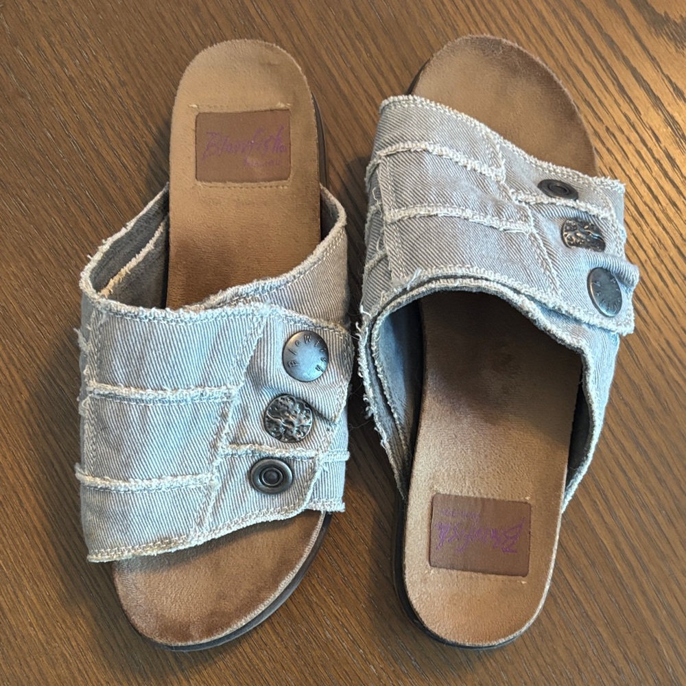 Blowfish Denim Slide Sandals